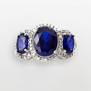 Kohls Sterling Silver Diamond And Lab-Created 3-Sapphire Ring.jpg